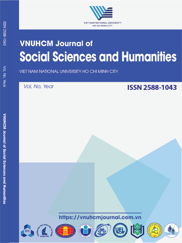 VNUHCM Journal of Social Sciences and Humanities Cover